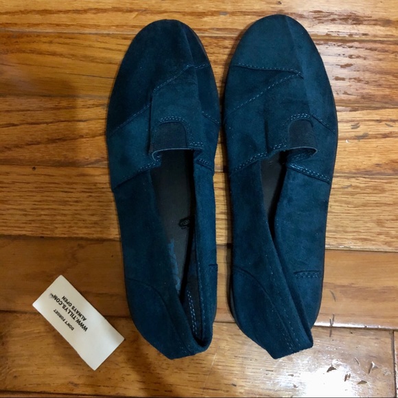 Soda Shoes - Soda Slip On Elastic Faux Suade Flat Shoes